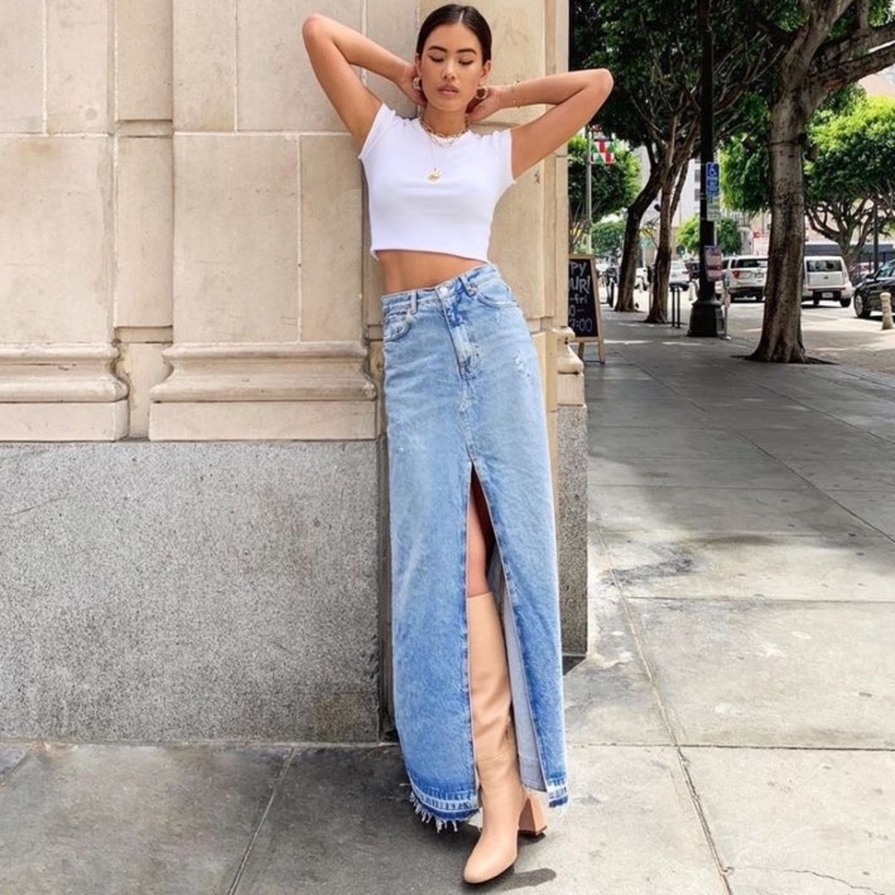 *SOLD* Zara denim maxi skirt